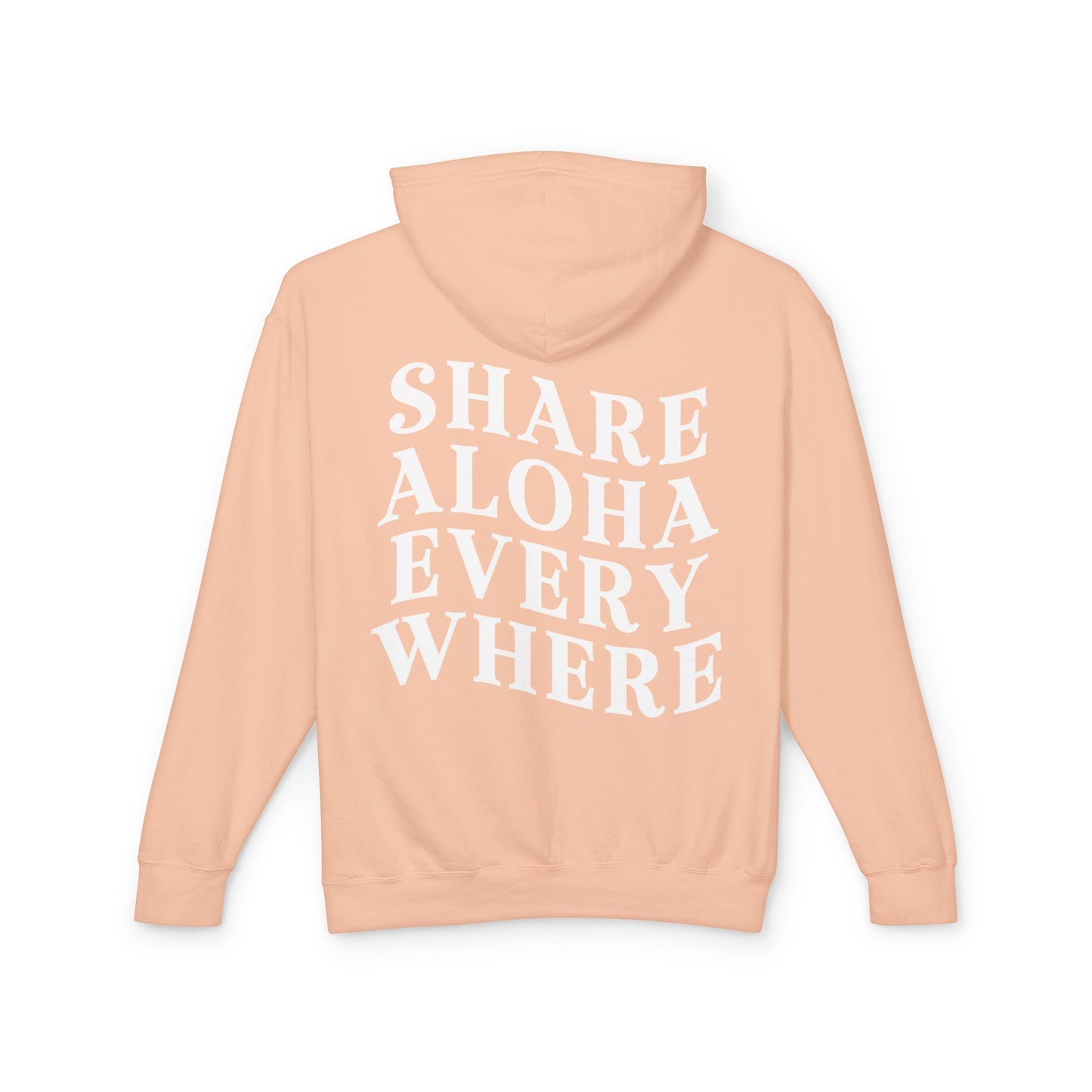 Share Aloha - Comfort Colors Lightweight Hooded Sweatshirt